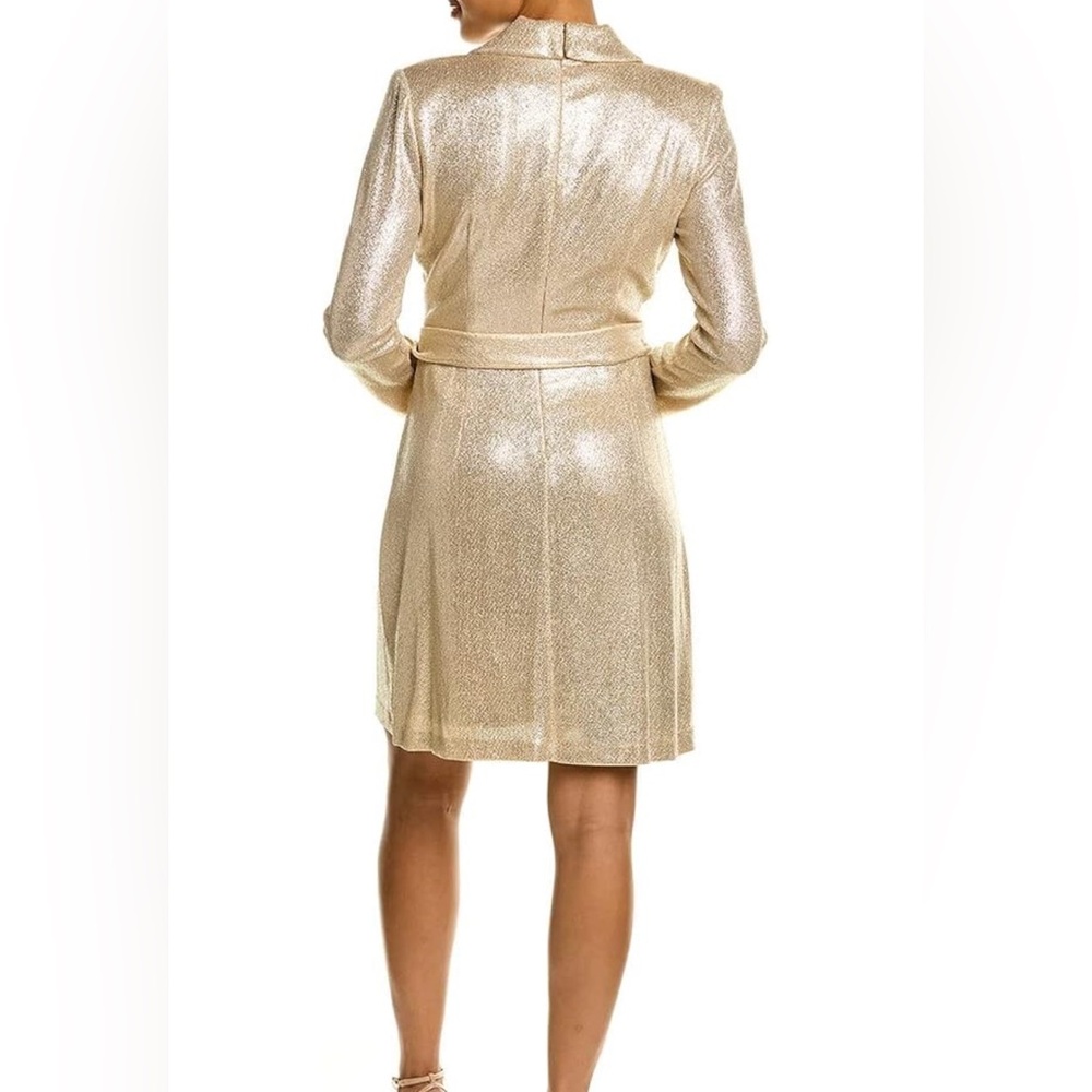 Adrianna Papell Gold Long sleeve dress Size 4 - Picture 2 of 15